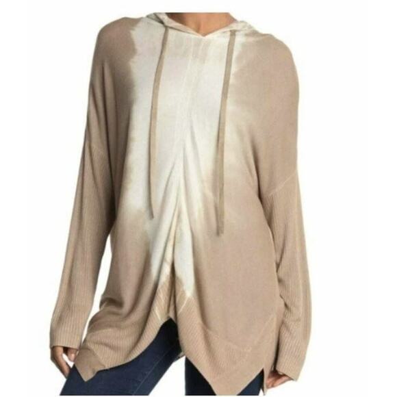 Stitchdrop Women's Pullover SharkBite Hem Tunic Hoodie in Driftwood Medium $92 - Picture 1 of 4